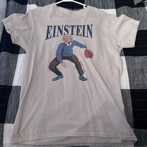 Albert Einstein crossing up